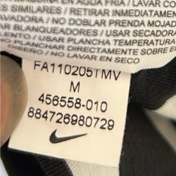 Nike Golf Men’s Dri Fit Polo Size M Black/White Stripes - Picture 6 of 6